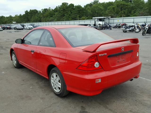 1HGEM22175L066998 - 2005 HONDA CIVIC DX V RED photo 3