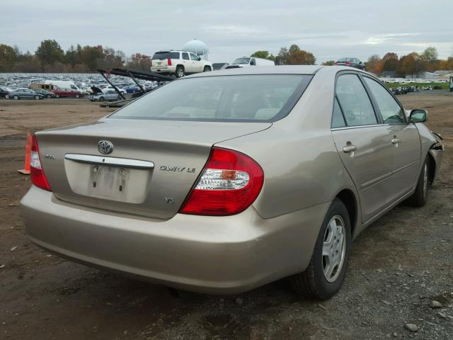 4T1BF32K43U544811 - 2003 TOYOTA CAMRY BEIGE photo 4