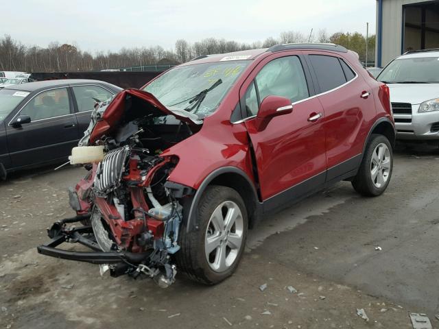 KL4CJGSB7FB218106 - 2015 BUICK ENCORE BURGUNDY photo 2