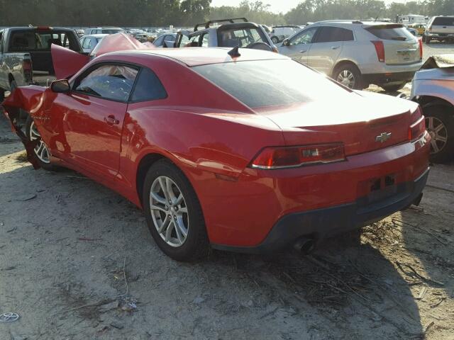 2G1FA1E32E9191233 - 2014 CHEVROLET CAMARO LS RED photo 3