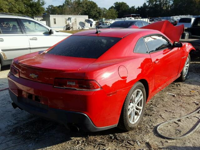 2G1FA1E32E9191233 - 2014 CHEVROLET CAMARO LS RED photo 4