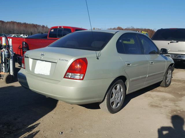 KMHDN45D83U692829 - 2003 HYUNDAI ELANTRA GL GREEN photo 4