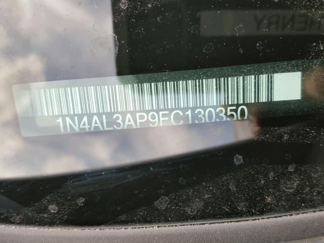 1N4AL3AP9FC130350 - 2015 NISSAN ALTIMA 2.5 GRAY photo 10