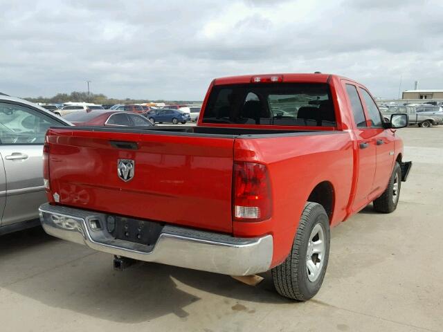 1D7RB1GK6AS203971 - 2010 DODGE RAM 1500 RED photo 4
