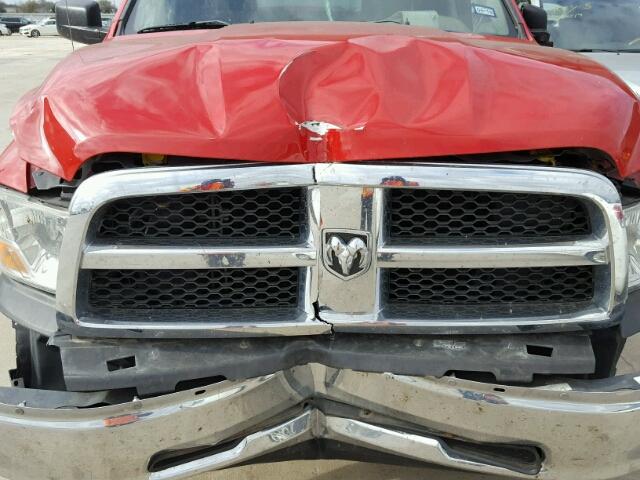 1D7RB1GK6AS203971 - 2010 DODGE RAM 1500 RED photo 7