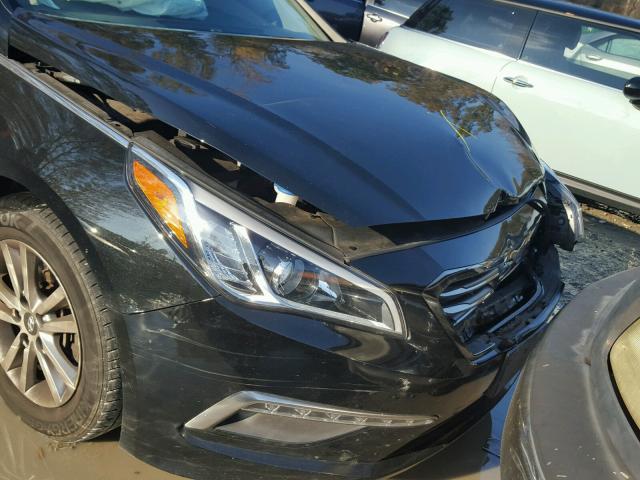 5NPE24AF9FH215995 - 2015 HYUNDAI SONATA SE BLACK photo 9