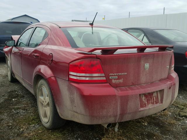 1B3LD76M68N694830 - 2008 DODGE AVENGER R/ RED photo 3