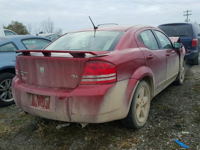 1B3LD76M68N694830 - 2008 DODGE AVENGER R/ RED photo 4
