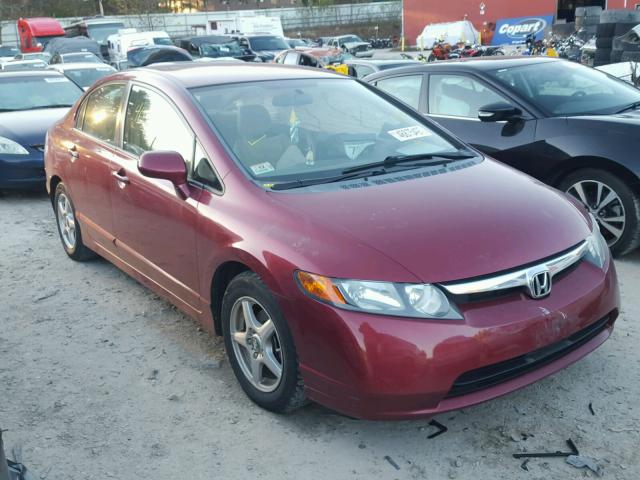 2HGFA15558H501931 - 2008 HONDA CIVIC LX RED photo 1