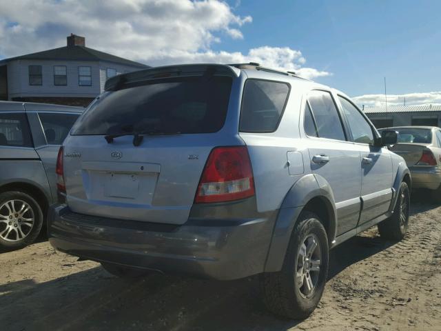 KNDJC733445292366 - 2004 KIA SORENTO EX BLUE photo 4