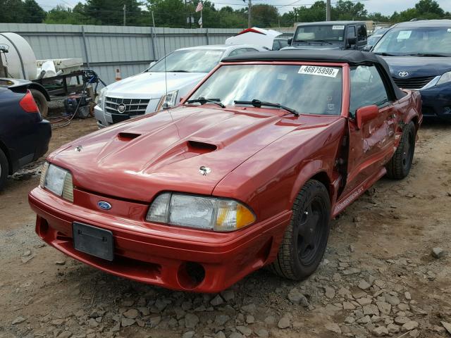 1FACP44EXNF119836 - 1992 FORD MUSTANG LX RED photo 2