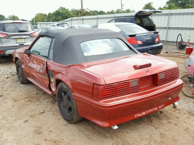 1FACP44EXNF119836 - 1992 FORD MUSTANG LX RED photo 3