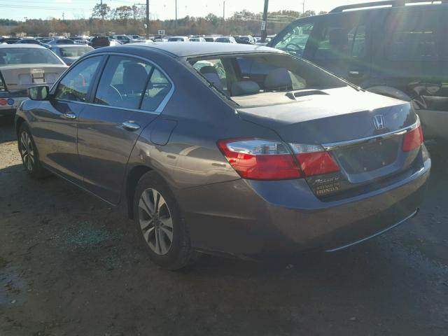 1HGCR2F35EA156523 - 2014 HONDA ACCORD LX GRAY photo 3