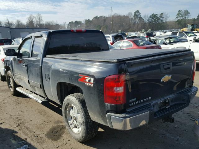 1GCSKSE33AZ227973 - 2010 CHEVROLET SILVERADO BLACK photo 3