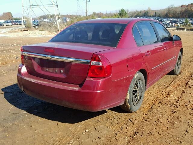 1G1ZT53836F241675 - 2006 CHEVROLET MALIBU LT BURGUNDY photo 4