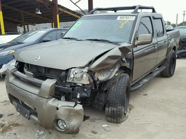 1N6ED27T12C367686 - 2002 NISSAN FRONTIER C GOLD photo 2