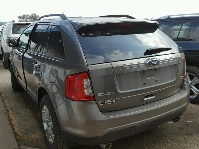 2FMDK4JC6EBB61630 - 2014 FORD EDGE SEL GRAY photo 3