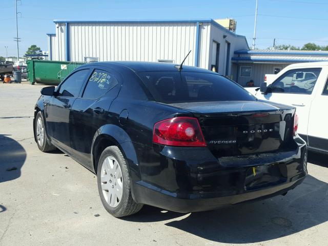 1C3CDZAB4EN195895 - 2014 DODGE AVENGER SE BLACK photo 3