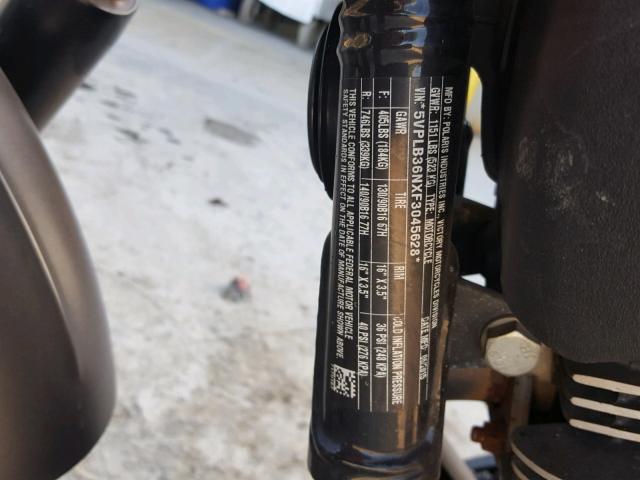 5VPLB36NXF3045628 - 2015 VICTORY MOTORCYCLES GUNNER Grafit foto 10