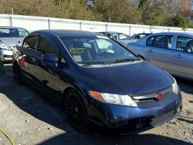 1HGFA16537L055794 - 2007 HONDA CIVIC LX BLUE photo 1