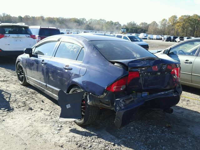 1HGFA16537L055794 - 2007 HONDA CIVIC LX BLUE photo 3