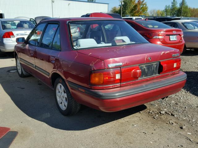 JM1BG2261N0434517 - 1992 MAZDA PROTEGE LX RED photo 3