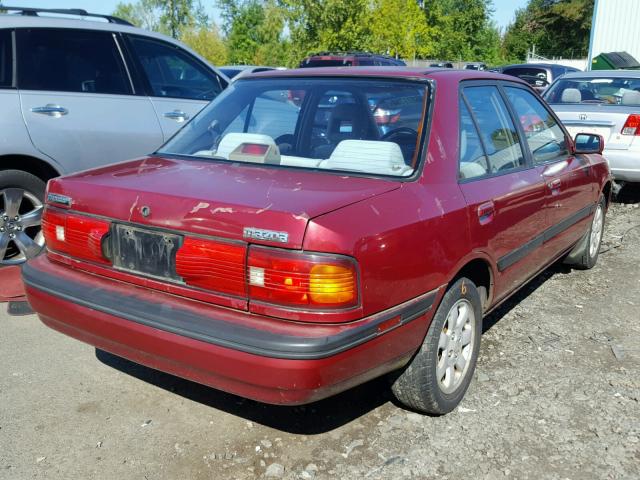 JM1BG2261N0434517 - 1992 MAZDA PROTEGE LX RED photo 4