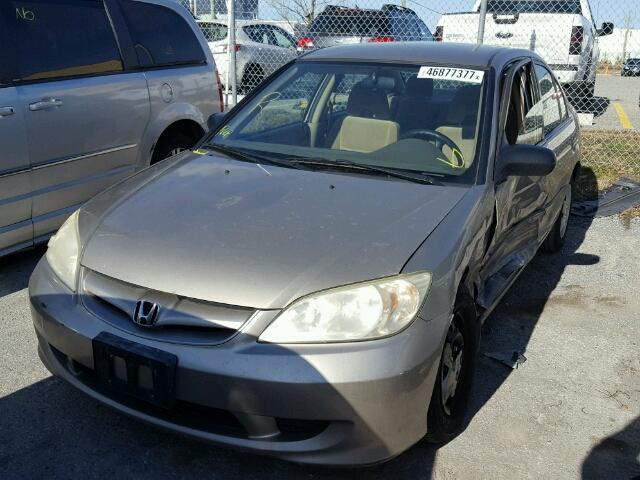 2HGES15364H933090 - 2004 HONDA CIVIC DX V BEIGE photo 2