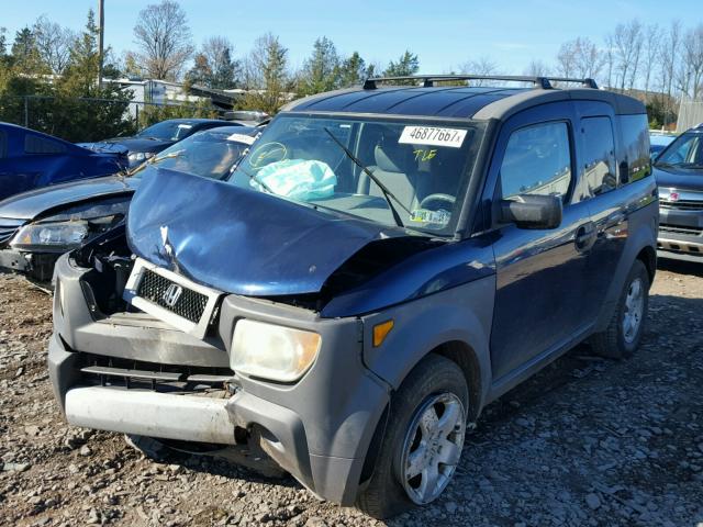 5J6YH28593L022986 - 2003 HONDA ELEMENT EX BLUE photo 2