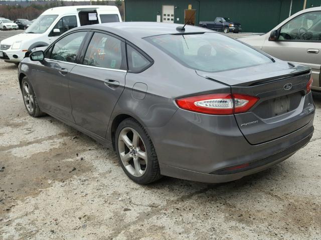 3FA6P0HR8DR146053 - 2013 FORD FUSION SE GRAY photo 3