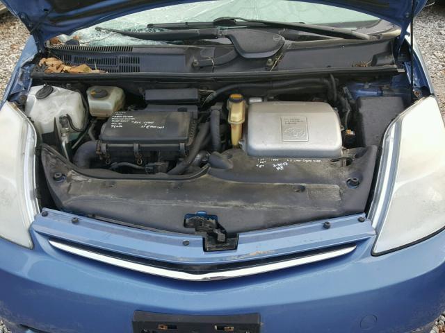 JTDKB20U287725197 - 2008 TOYOTA PRIUS BLUE photo 7