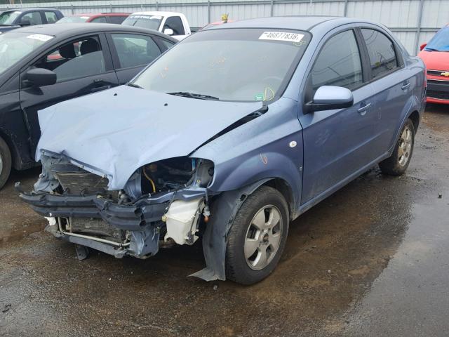 KL1TD56697B143173 - 2007 CHEVROLET AVEO BASE Көк фото 2