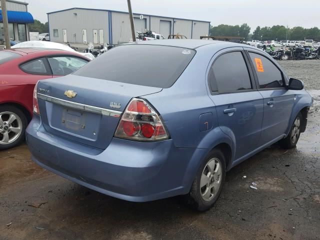 KL1TD56697B143173 - 2007 CHEVROLET AVEO BASE Көк фото 4