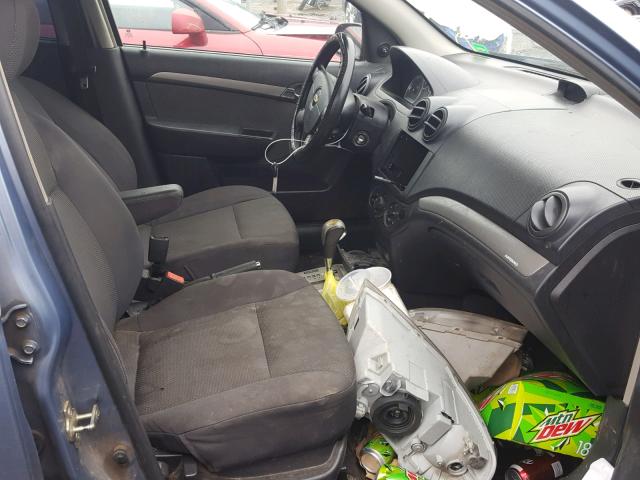 KL1TD56697B143173 - 2007 CHEVROLET AVEO BASE Көк фото 5