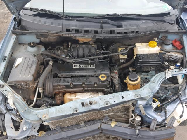 KL1TD56697B143173 - 2007 CHEVROLET AVEO BASE Көк фото 7