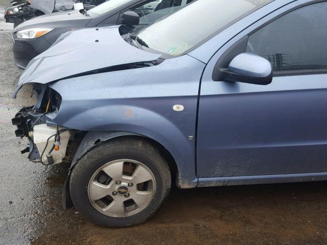 KL1TD56697B143173 - 2007 CHEVROLET AVEO BASE Көк фото 9