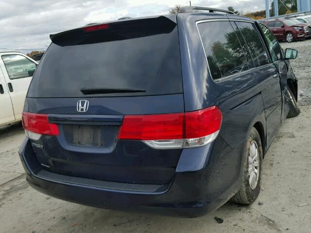 5FNRL38668B067871 - 2008 HONDA ODYSSEY EX BLUE photo 4