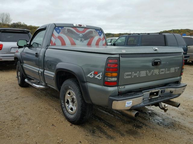 1GCEK14W02Z276133 - 2002 CHEVROLET SILVERADO GRAY photo 3