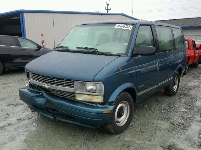 1GNDM19W7YB176294 - 2000 CHEVROLET ASTRO TEAL photo 2