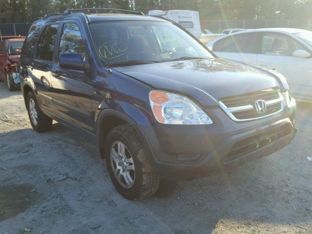 JHLRD78872C069559 - 2002 HONDA CR-V EX BLUE photo 1