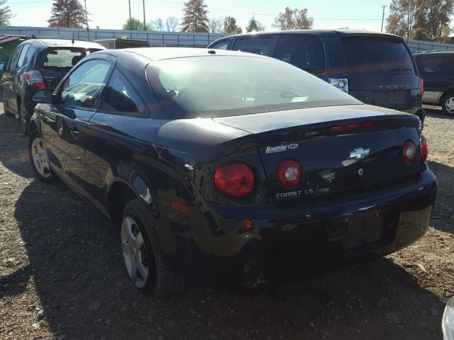 1G1AK18F887203324 - 2008 CHEVROLET COBALT BLACK photo 3