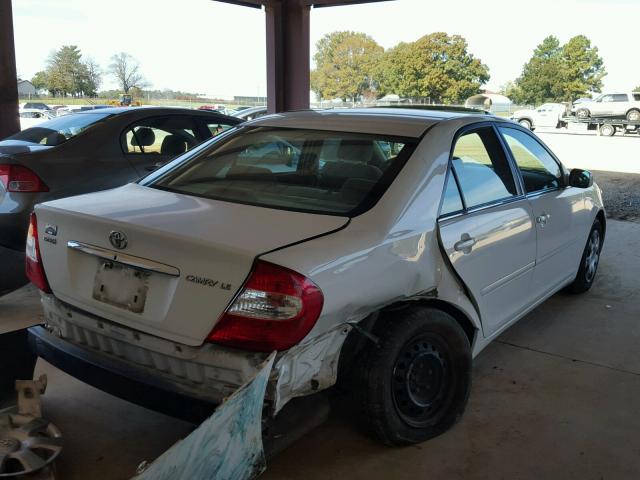 4T1BE32K64U278776 - 2004 TOYOTA CAMRY LE WHITE photo 4