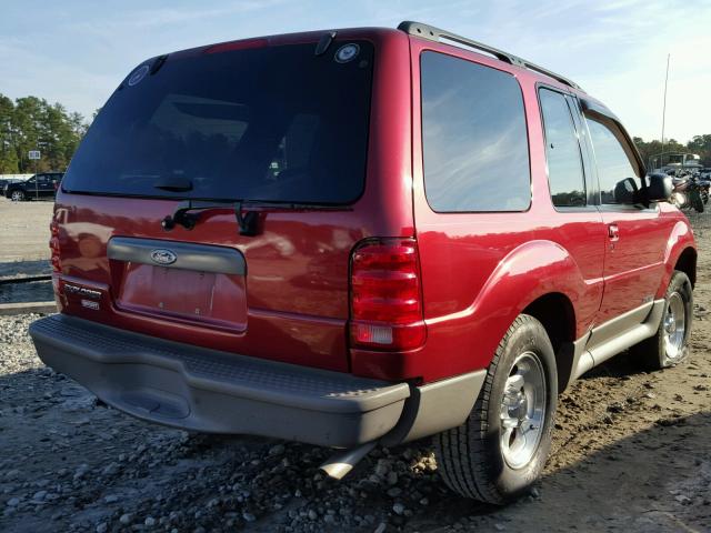 1FMYU70E61UC73459 - 2001 FORD EXPLORER RED photo 4