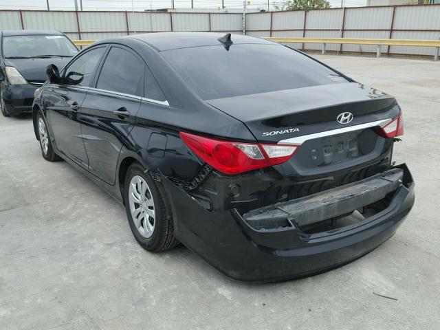 5NPEB4ACXBH299793 - 2011 HYUNDAI SONATA GLS BLACK photo 3