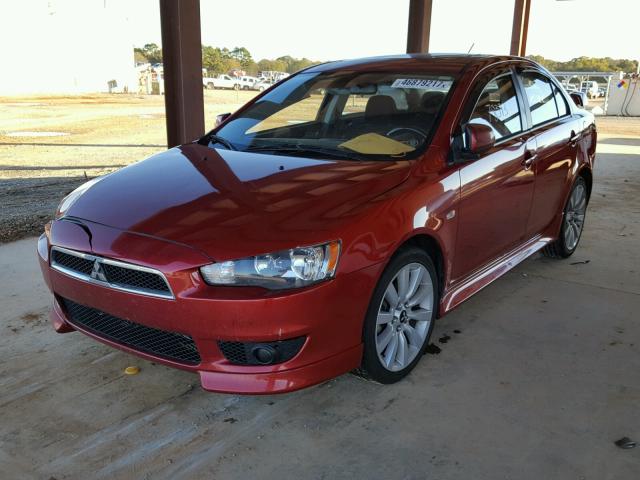 JA32U8FW4AU019912 - 2010 MITSUBISHI LANCER GTS RED photo 2