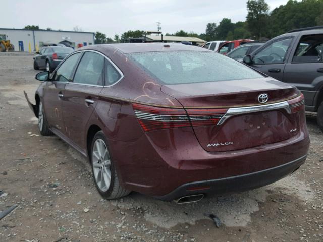 4T1BK1EB4EU112928 - 2014 TOYOTA AVALON BURGUNDY photo 3