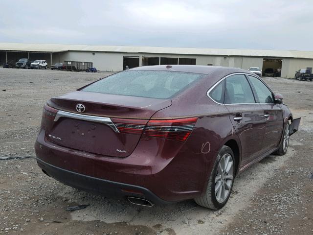 4T1BK1EB4EU112928 - 2014 TOYOTA AVALON BURGUNDY photo 4