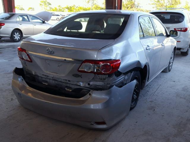 2T1BU4EE5CC881443 - 2012 TOYOTA COROLLA BA GRAY photo 4