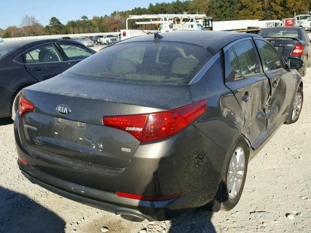 5XXGM4A76DG130729 - 2013 KIA OPTIMA LX GRAY photo 4