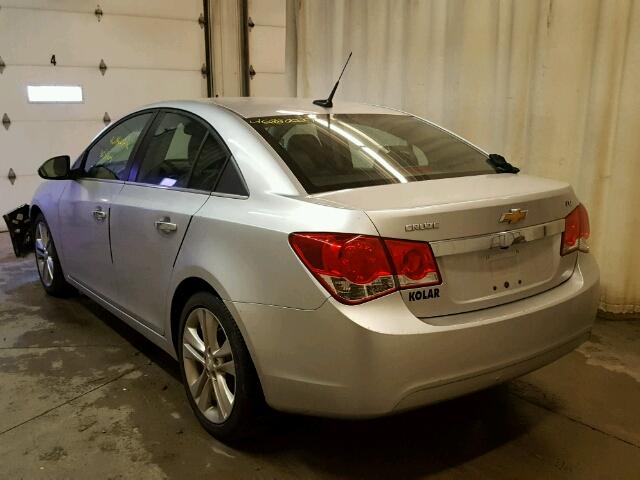 1G1PG5SB8D7215802 - 2013 CHEVROLET CRUZE LTZ SILVER photo 3